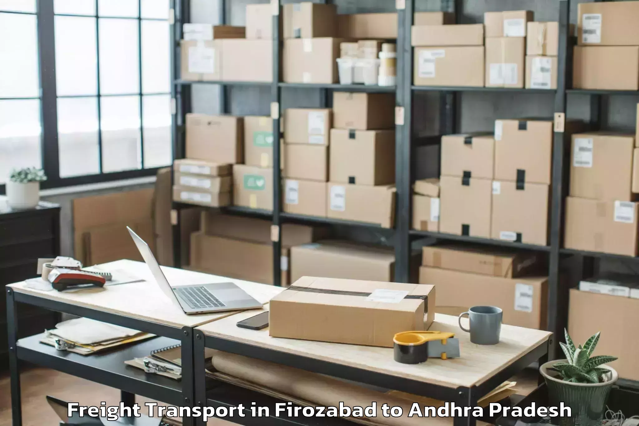 Book Firozabad to Komarolu Freight Transport